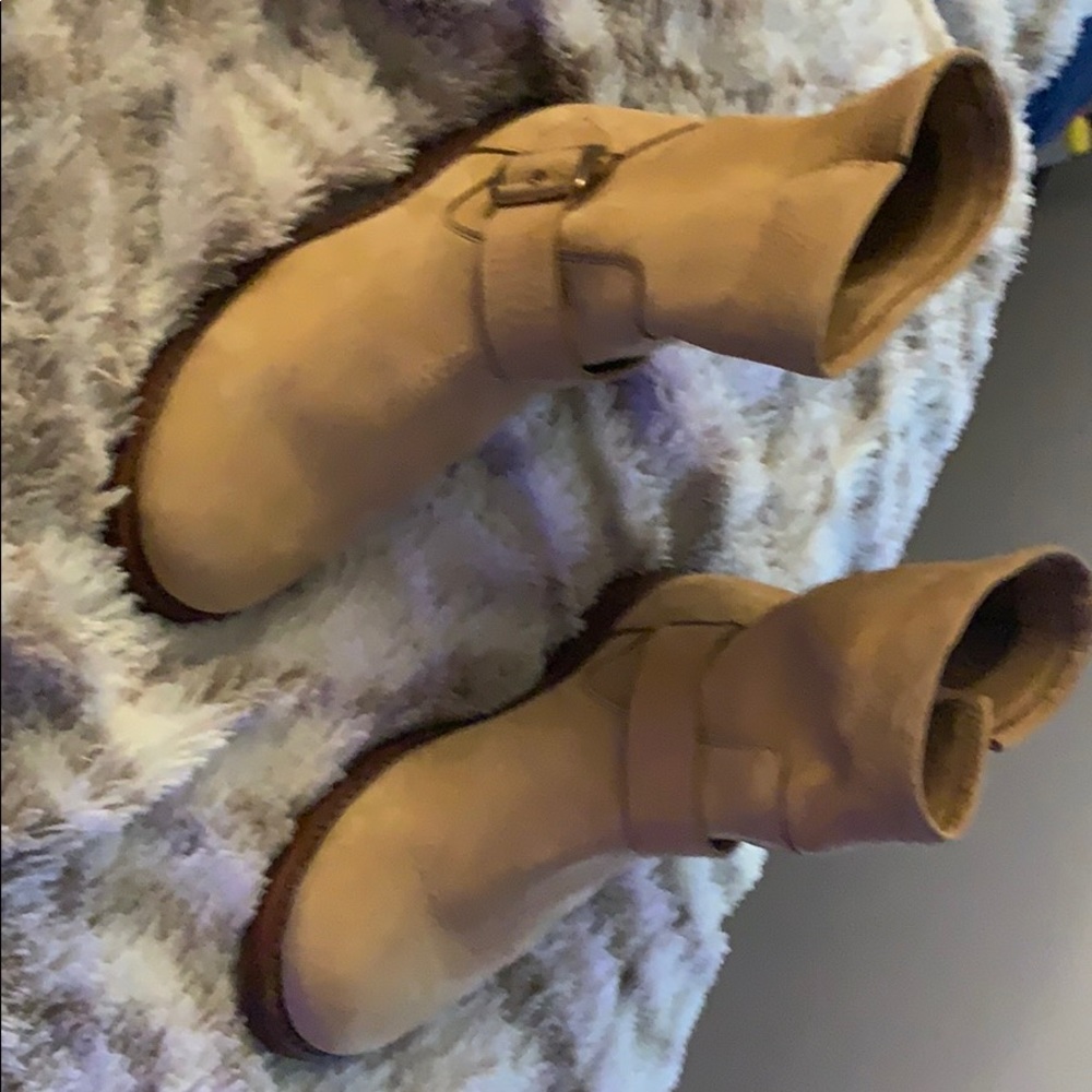 Frye Veronica strap leather boots